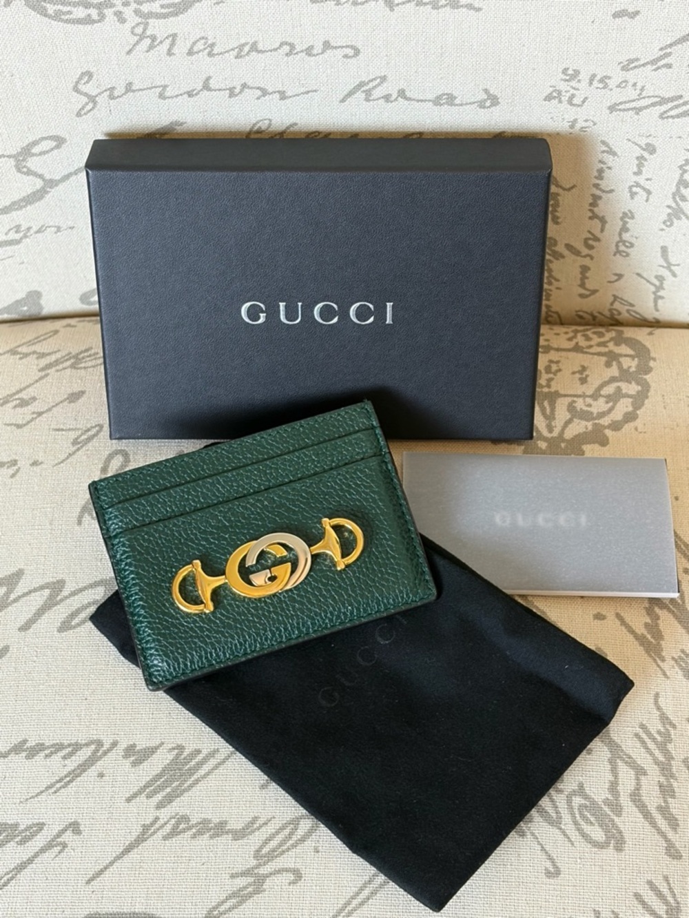 GUCCI LEATHER CARD CASE FULL SET REVIEWED ON LIVE SMALL